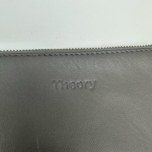 NWT Theory Dark Sojourn Washed Leather Pouch/Clutch